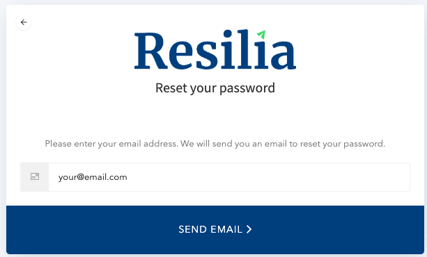 Resilia Reset Your Password Enter Email